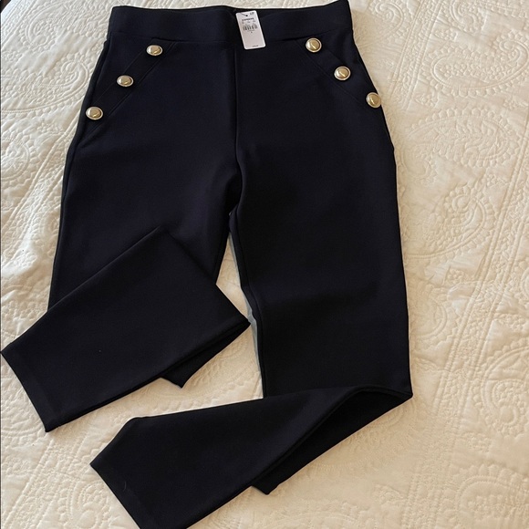 Express Pants - Express Chic Black Pants with Gold Button Details NWT